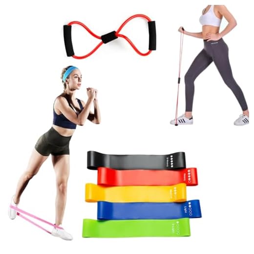 Kit Elástico Extensor Para Exercicio E Conjunto 5 Faixa Elastica Treino Em Casa Ginastica Pilates Fisioterapia Yoga Fortalecimento Muscular
