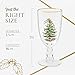 Spode Christmas Tree Gold 16oz Pedestal Goblets (Set of 4) - Gold Rimmed Glasses, Festive Holiday Drinkware for Christmas Dinner, Wedding Gifts - Holiday Glassware for Wine, Cocktails & Martinis