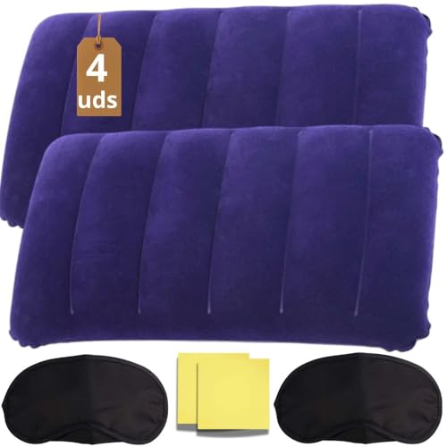 4 Kit Almohada Hinchable Camping Flocada