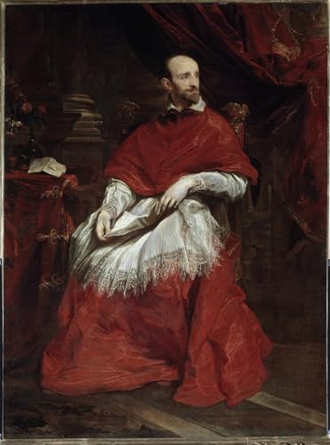 Affiche toile portrait de Guido Bentivoglio par Van Dyck pour créer un salon style galerie d'art