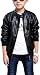 Chinaface Boy's Trendy Stand-Collar PU Leather Spring Moto Jacket Black X-Large, Tag Size 150