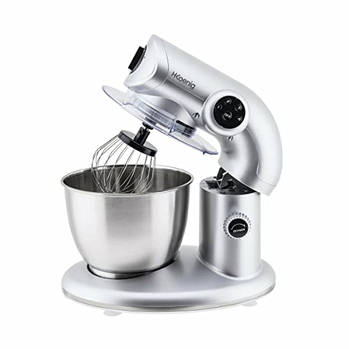 H.Koenig KM80 Robot da cucina multifunzione, 5L, 4 Velocità, 1000 W, Grigio