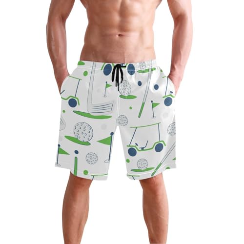 Dussdil Men's Mens Swim Trunks Board Shorts Swim Trunk Quick Dry Swimwear Beach Pants with Mesh Lining - Main Image