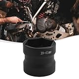 NiuLumea Doppelkopf-Stecknuss, 39–41 mm, Kupplungsentfernung, Kohlenstoffstahlhülse, Riemenscheibe, Mutter, Schraubenschlüssel für Motorrad-Reparatur, Schwarz