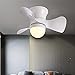 YUNLONG Ventilatore da Soffitto con Luce E Telecomando Bambino Inverter Soggiorno Plafoniera Ventilatore LED 60Cm Moderno 36W Silenzioso Dimmerabile Camera Lampada Ventilatore Soffitto,Bianca