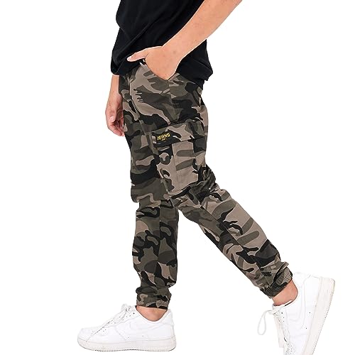 Rolanko Hose Für Jungen Joggerhose Camouflage Baumwolle Mit Elastischem Bund Für Kinder Slim Fit, Tarnfarbe Grau Größe: 140/8-9 Jahre Rolanko Hose Für Jungen Joggerhose Camouflage Baumwolle Mit Elastischem Bund Für Kinder Slim Fit, Tarnfarbe Grau Größe: 140/8-9 Jahre