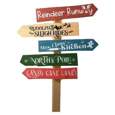 Melody Jane North Pole Elf Village Sign Cover