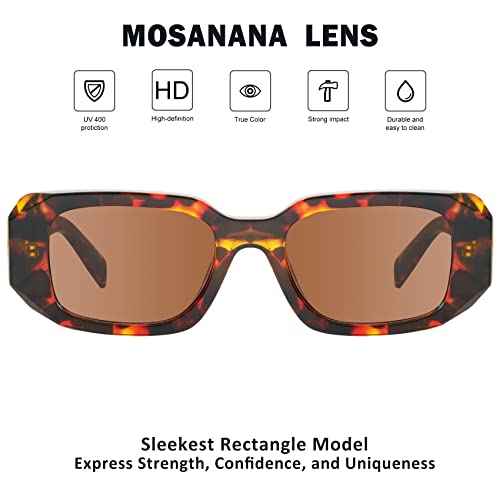Image of mosanana Trendy Rectangle Sunglasses for Women Men-Goulding