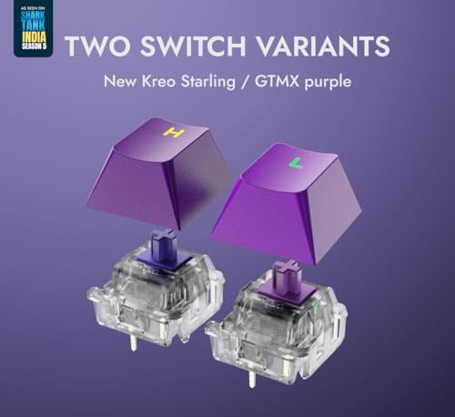 Image of Kreo Swarm 75% Wireless Mechanical Keyboard with Pass-Through Keycaps, Advanced Web Software, Pre-lubed Switches, 5-pin Hot Swap PCB, 5 Layers Sound Absorption and Software Support