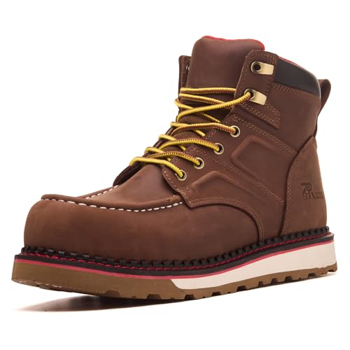 MWORK Welted Blunt Men's 6' Moc Toe Waterproof Work Boots...