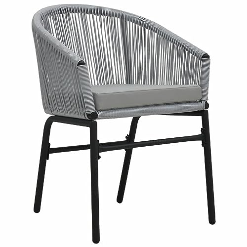 Chaises de jardin anthracite en rotin synthétique durable et chic - 3