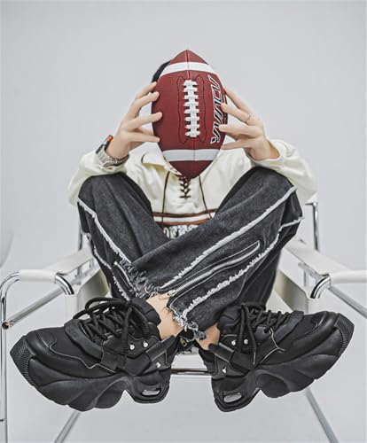 FLASHOON 10cm 身長アップ シークレットシューズ メンズ ビジネスシューズ インソール 厚底スニーカー 地雷系 量産型 レースアップシューズ シークレットブーツ の商品画像 4