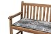 Produktbild Kettler Polen KETTtex 2384 Auflage Gartenbank Bali 110x50x6 cm grau Rosen Royal Garden Sitzpolster (ohne Bank)