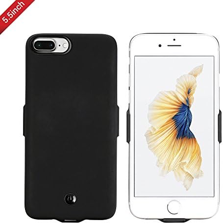 Battery Case Power Case for iphone8plus/7plus/6plus/6s Plus, Huafly Portable 10000mAh Battery Charger Powerbank case Cover for 5.5 Inch(Black)