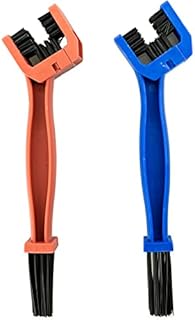 LAMXD Bike Chain Brush,Chain Cleaning Brush Motorcycle Bike Chain Cleaner Cleaning Brush Cycle Brake Dirt Remover Tool Blue+Red, 2PCS