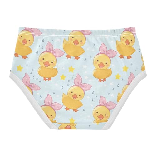 Wusikd Cute Little Duck Girls' Underwear Cotton Pink Headband Girls Briefs Soft Toddler Underwear 2T2