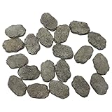 Matériau résistant aux intempéries : fabriquées à partir de résine synthétique robuste, ces roches plates conviennent à une utilisation décorative intérieure et extérieure protégée..Pierres de jardin Pierres de jardin