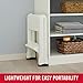 Rubbermaid Two-Step Folding Foot Stool 14-Inch High White 300 Pound Capacity Small Step Stool for Adults/Kids for Use in Library/Kitchen/Bathroom/Garage/Closet