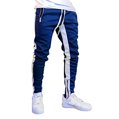 Pantalon d'hiver pour homme avec fermeture éclair chaud coupe-vent