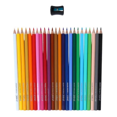 Image of Doms Super Soft Premium Artist Quality Brilliant Pre Sharpened Colour Pencils 24 Vibrant Assorted Shades| 3.8mm Diameter| Perfect Metal Box Gift Pack| 172mm Length| Pack of 1