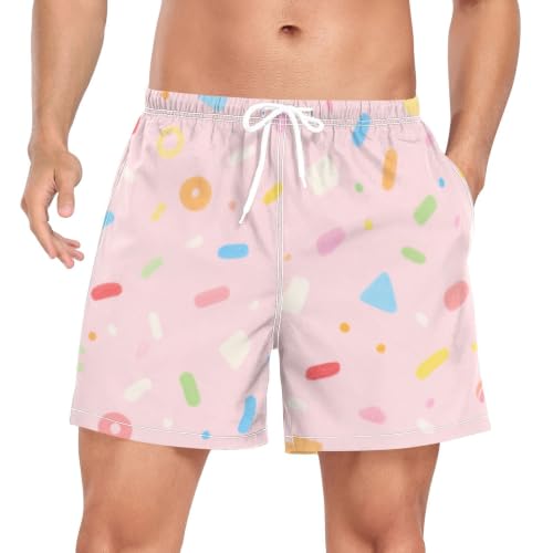 Bañador de secado rápido para hombre que evita rozaduras con diseño rosa original
