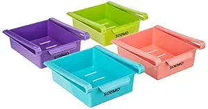 Amazon Brand - Solimo Fridge Organizer Set (15 CM*16 CM, 4 pieces)