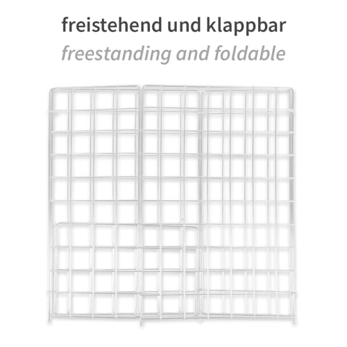 1 Stück Hygoclean Gitterkorb für Müllsäcke, 60 l | Metall, Karton, weiß, L: 40cm, B: 25cm, H: 62cm, V: 60l, Drahtgitter-Abfallbehälter, Gitter-Abfallkorb für Müllbeutel, Metallgitterkorb, Sammelkorb