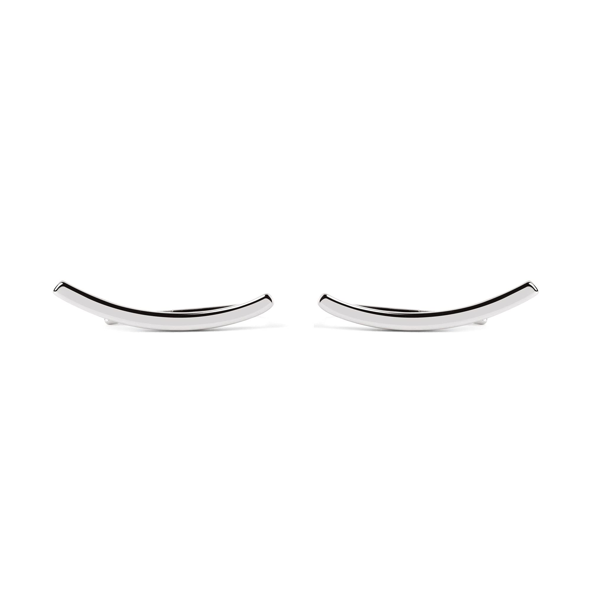 SINGULARU Pendientes Climber Plata - Pendientes en Plata de Ley 925 con Acabado Baño de Rodio - Pendientes Cierre Gancho Trepador - Joyas para Mujer