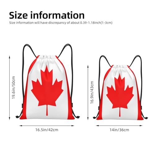 Canadian Flag Print Drawstring Backpack Sport Bag Sack Cinch Bags,Sports Gym Bag For Women Men,For Travel,Swimming4