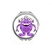 Universe Alien Monster Purple Alien Hand Compact Mirror Round Portable Pocket Glass