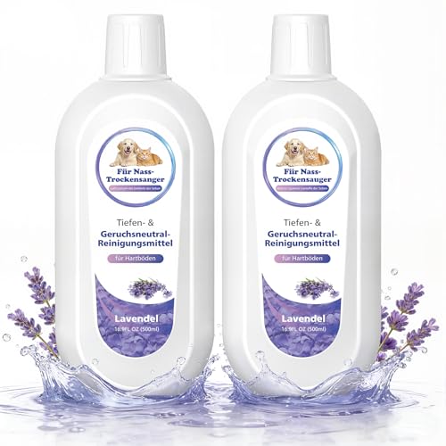 2er-Pack Lavendelduft Bodenreiniger 500mL Kompatibel mit Tineco Floor One S3/S5/S6/S7 Schaumarm & Streifenfrei für Parkett Fliesen & Alle Versiegelten Hartböden
