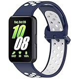 xhKJO Bracelet de Montre pour Galaxy Fit 3 SM-R390 Strap, Bracelets de Montres, Silicone Bracelets Montre Armband Strap Bande avec fermoir Sangle pour Samsung Galaxy Fit 3 SM-R390 Watch (bleu blanc) xhKJO Bracelet de Montre pour Galaxy Fit 3 SM-R390 Strap, Bracelets de Montres, Silicone Bracelets Montre Armband Strap Bande avec fermoir Sangle pour Samsung Galaxy Fit 3 SM-R390 Watch (bleu blanc)
