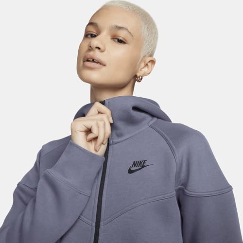 Nike Sportswear Tech Fleece Windrunner Women's Full-Zip Hoodie (FB8338-003, Light Carbon/Black) Size X-Small - Image 4