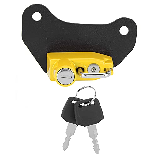 Motorrad-Helmschloss, Aluminiumlegierung, robust, sicherer Aufhängerhaken für Indian Scout Scout Sixty 2015 2016+ Modelle, Rot, Orange, Gelb, Grün, Blau (Gelb)