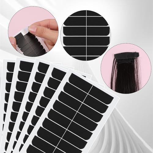 Yuomeaz 60Pcs Double Sided Wig Tape, Waterproof Lace Front Tape for Wigs, Invisible Self Adhesive Hair Tapes Strips, Wigs Toupees to Keep Wig in Place - Thumbnail 5