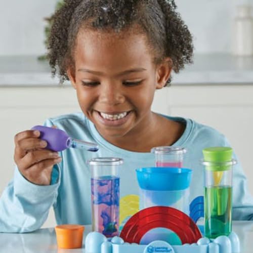 Learning Resources Regenbogen-Forschungslabor, ab 4 Jahren, Vorschul-Experimentierset, Mint-Spielzeug, Farbmisch-Experimente für Kinder… – Ansicht 2