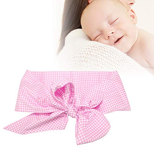 Image of Zerodis Baby Swaddle Wrap Sash, Cotton Maternity Bowknot Newborn Infant Blanket for Photo Receiving Blankets, Light Plaid