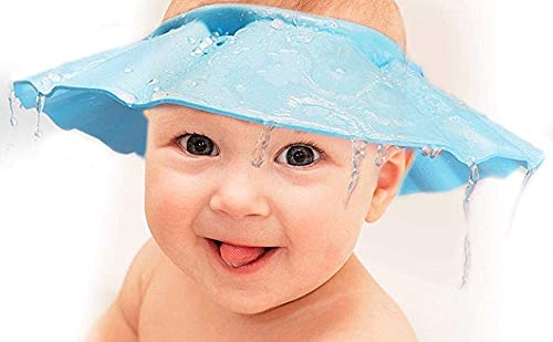 ORBIT HOUSE Baby 's Adjustable Leaves Shape Safe Soft Bathing Shower Cap for Eye Bathing Protection Head Cap for 0 to 3 Years Kids Children Toddler,Baby Shower caps Silicon(multicolour/1p pcs