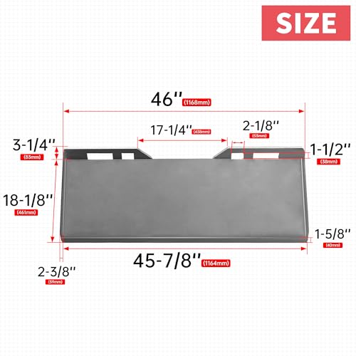 Image of ECOTRIC 3 /8 inch Skid Steer Attachment Plate Universal Quick Attach Mount Plate