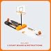 Flick & Swish Basketball Hook & Ring Game By Relatable, Exciting 2 Player Games Everyone Can Enjoy, This Mini Basketball Game Includes 1 Court Board, Holiday Gift Ideas for Kids & Stocking Stuffers