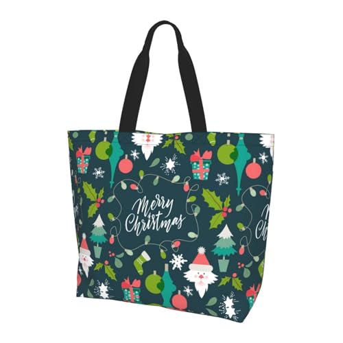 Sac à bandoulière pliable étanche Merry Christmas qui protège vos cadeaux de la pluie