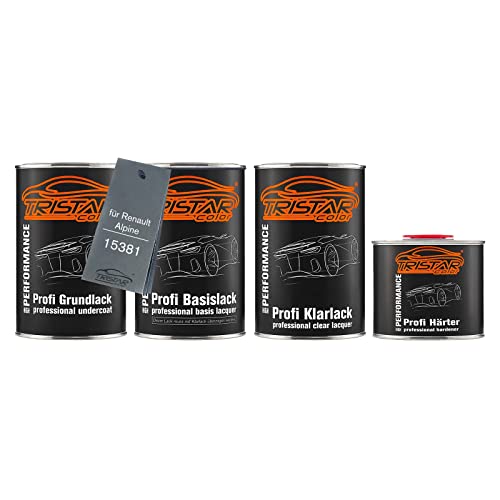 TRISTARcolor Pintura automotriz Set bote listo para pulverizar para Renault/Alpine 15381 Orange TNT Trucks Fondo + pintura base + pintura transparente de 2 componentes 3,5 l