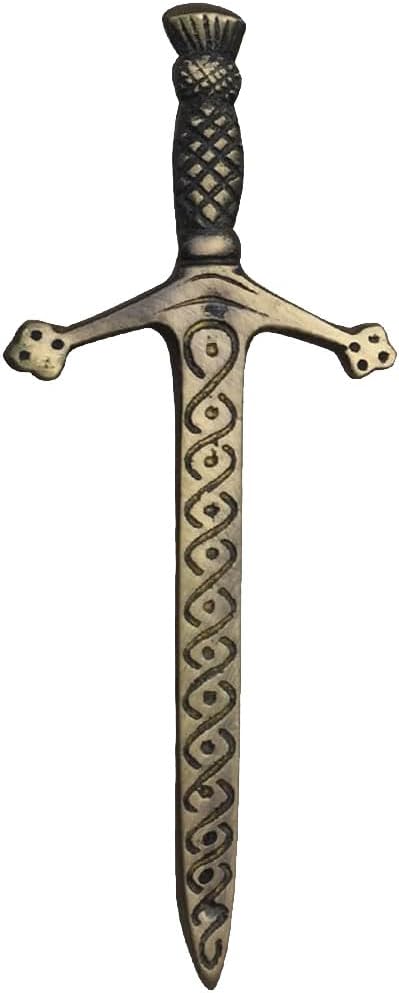 Celtic Kilt Pins Scottish Thistle Crest Hilt 4" Accessory