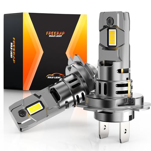 FREERAP Upgraded Bulbs, 32000LM 6500K Brightness Fog Light Bulbs with Cooling Fan, 1:1 Design, IP68, Plug and Play, Pack of 2 (H7)