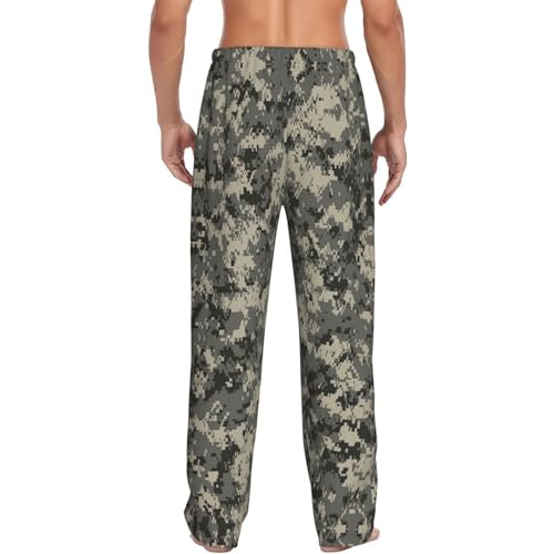 Army Digital Camouflage Print Comfortable Men'S Sleep Pants,Soft Pajama Bottoms For Men,For Lounging And Sleeping3