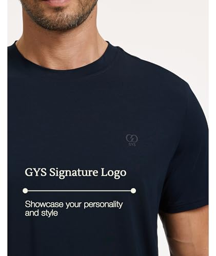 GYS Men's Pajama Sets Bamboo Viscose Short Sleeve Top and Long Pants 2 Piece Sleepwear3