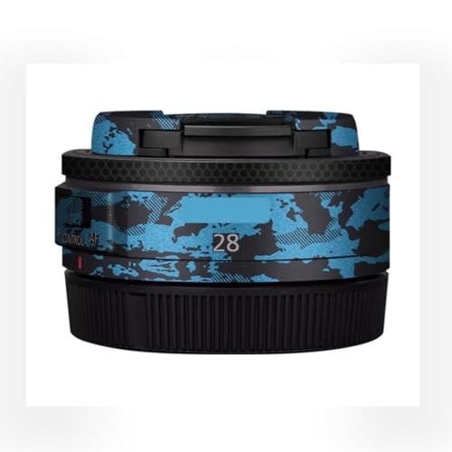 Autocollant Canon RF 28mm F2.8 STM anti-rayure vinyle bleu nuit