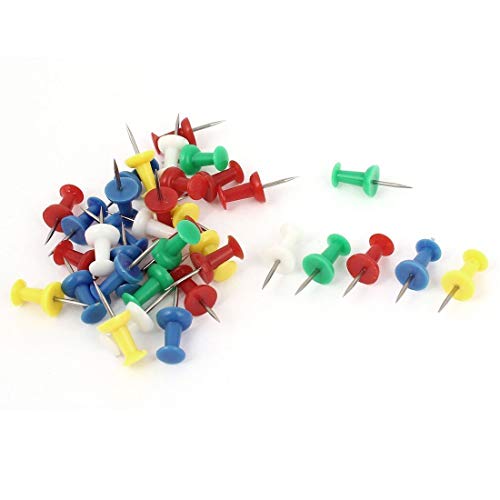 IndiaBigShop Push Pins, Multicolor Plastic Head Push Thumb Pins for Notice Board, Push Pins, Map Pins, Thumbtacks, Clear Colored Pushpins, Wall Tacks, Wall Pins, Stick Pins - Pack of 200