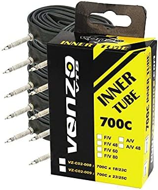 10x Venzo Road Bike Tire Inner Tubes 700x18, 700x23c or 700x25c Tube