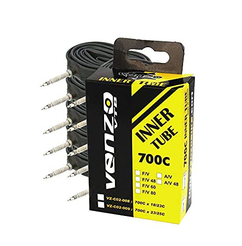 10x Venzo Road Bike Tire Inner Tubes 700x18, 700x23c or 700x25c Tube